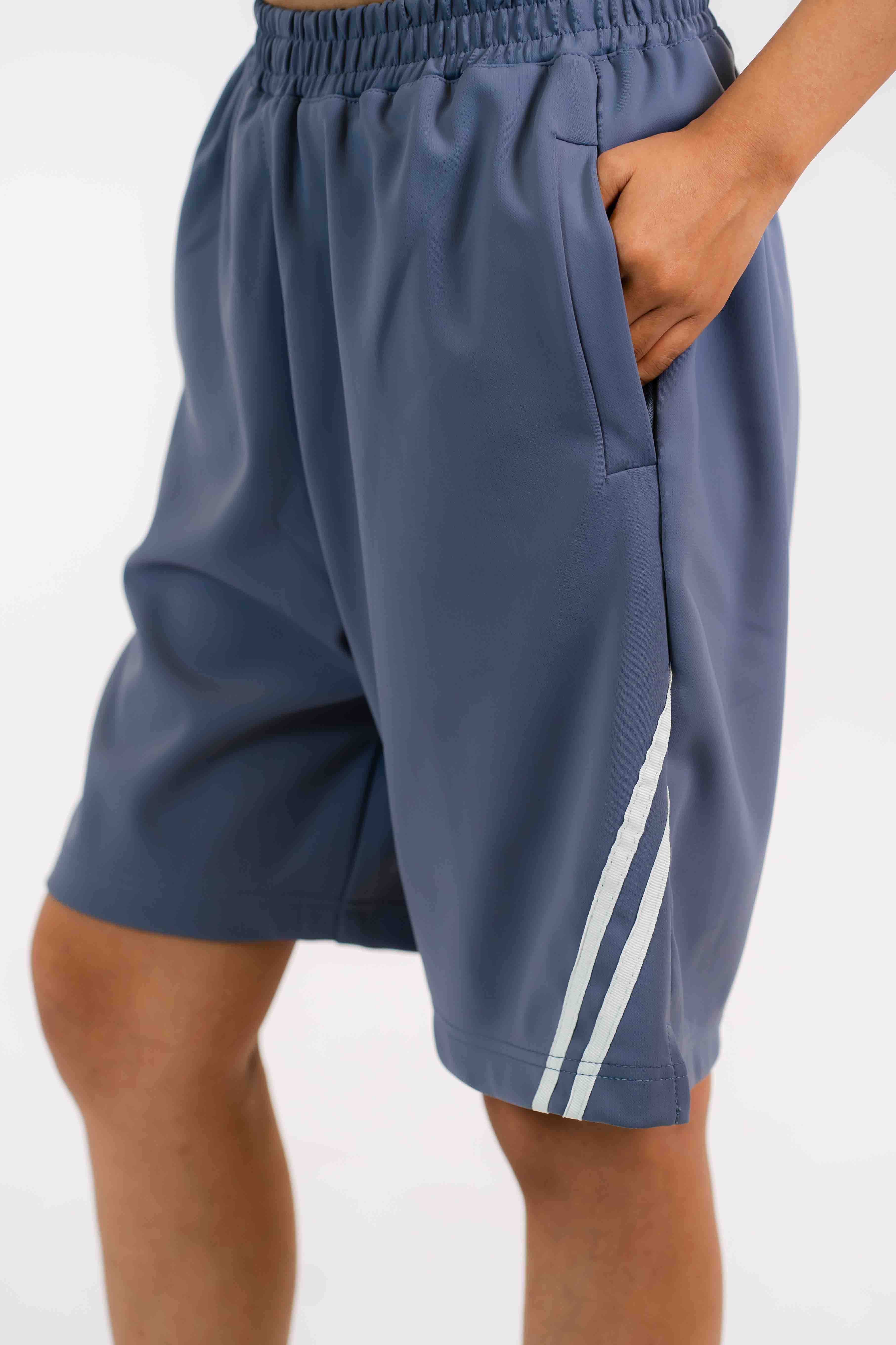 Blue Track Shorts